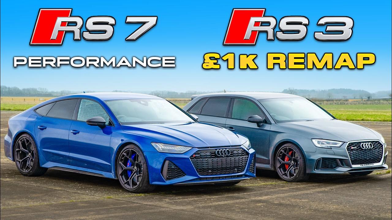 Audi RS7 Performance v Tuned RS3: DRAG RACE - carwow