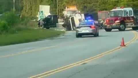 Jasper County: Overturned vehicle leads to Okatie Highway backup - WJCL News Savannah