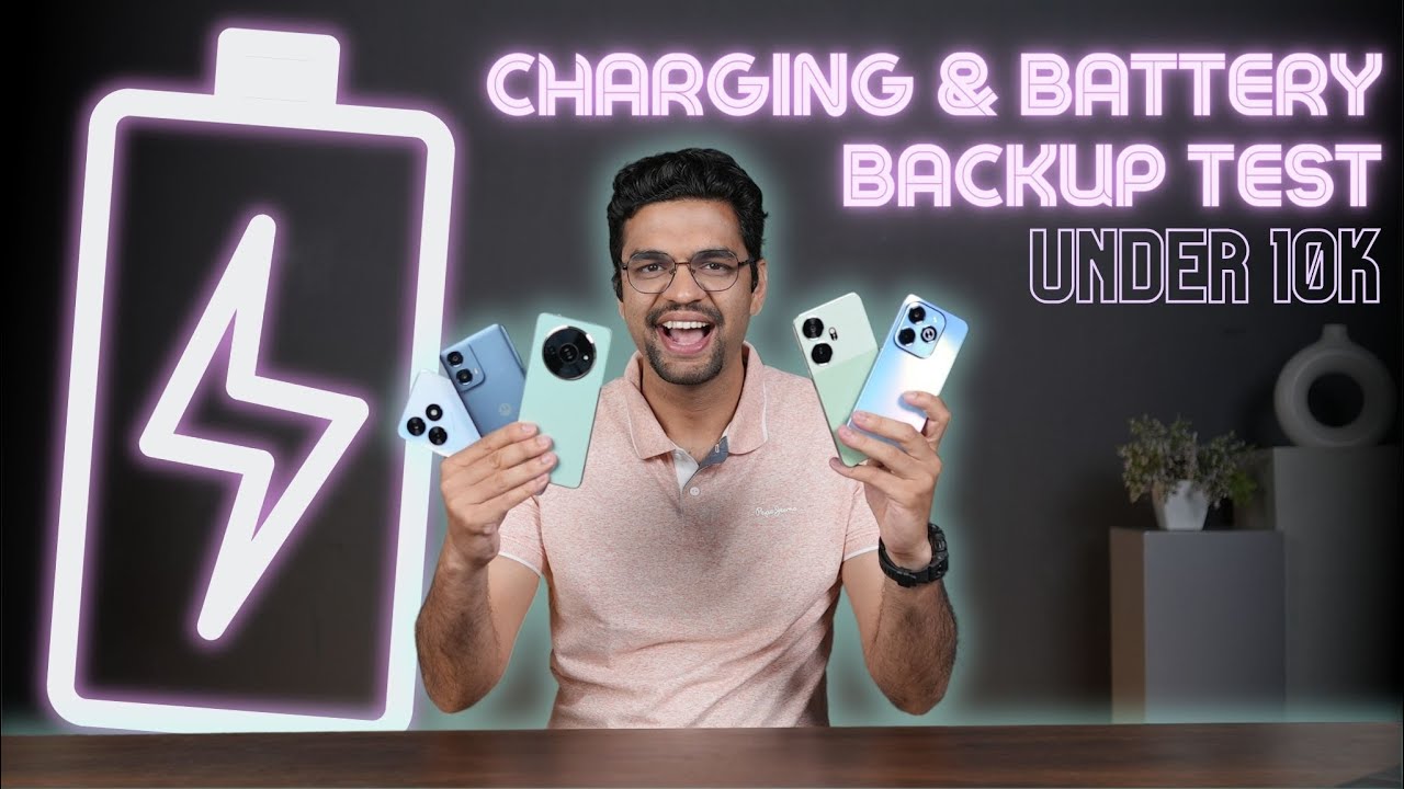 Phones under Rs 10000: Battery & Charging Test????(feat. Moto G24, Infinix Hot 40i, Poco C61 & Pop 8) - 91mobiles
