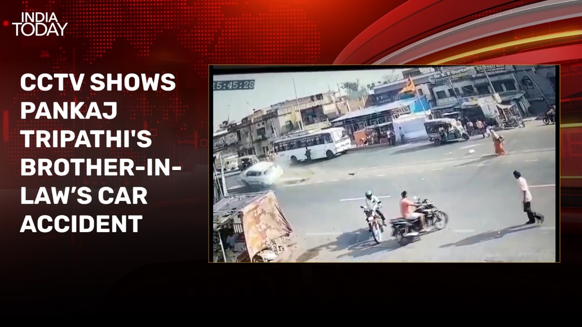 CCTV shows Pankaj Tripathi's brother-in-law's car crashing into divider - India Today - India Today