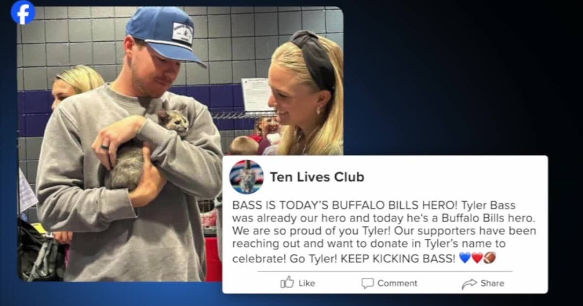 'He's a Buffalo Bills hero': Bills Mafia honoring Buffalo Bills kicker Tyler Bass with another donation blitz - WKBW 7 News Buffalo