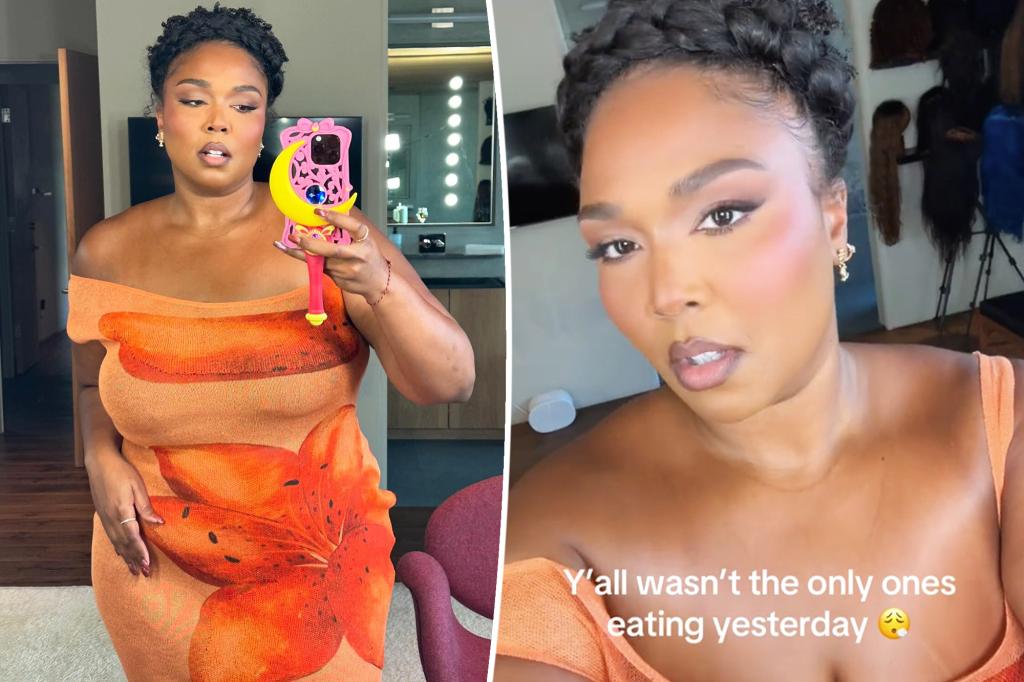 Lizzo shows off dramatic weight loss while hosting Thanksgiving in body-hugging dress: ‘Baby I ate’ - Page Six